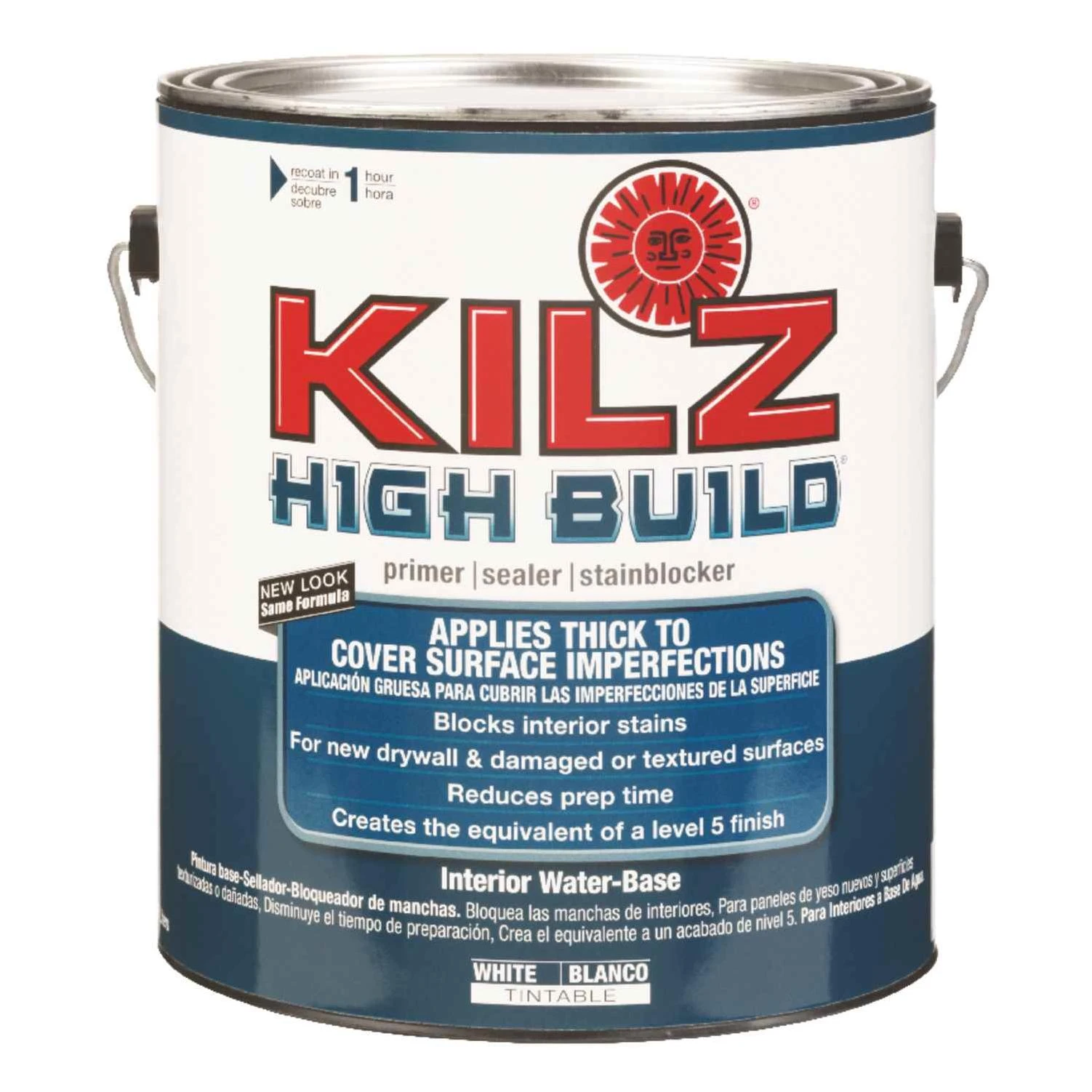 Kilz High Build White Water-Based Primer and Sealer For All Surfaces 1 gal.