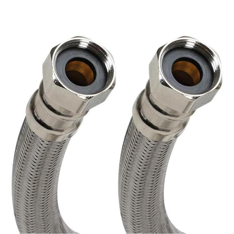 Fluidmaster 3/4 in. FIP x 3/4 in. Dia. x 24 in. L FIP Braided Stainless Steel Water Heater Supp