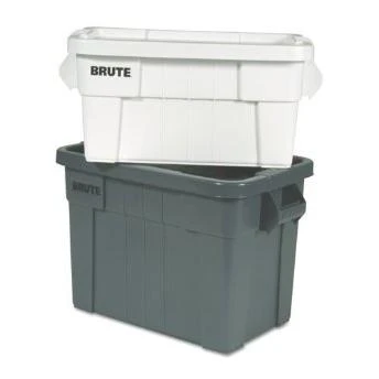 Rubbermaid Commercial Brute 20 Gal. Gray Storage Tote with Lid