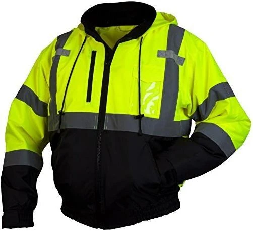 Rj31 Series Lumen X Class 3 Hi-vis Lime Bomber Jacket - Extra Large