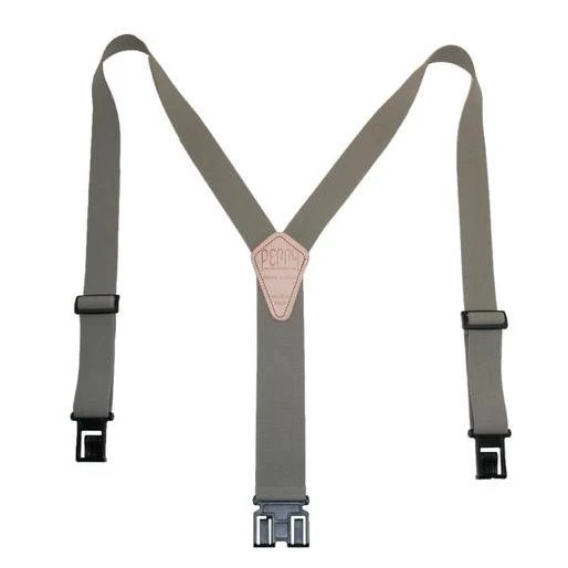 Men's Elastic Hook End 1 1/2 Inch Regular Clip-on Suspenders - Black