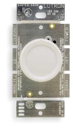 Premium 600W Rotary Dimmer Switch - White Finish