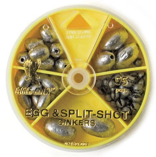 Eagle Claw 02180H-003 Sinker Assortment - Egg Sinker & Split-Shot