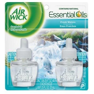 Air Wick Fresh Waters Scent Air Freshener Oil Refill 0.67 oz Liquid