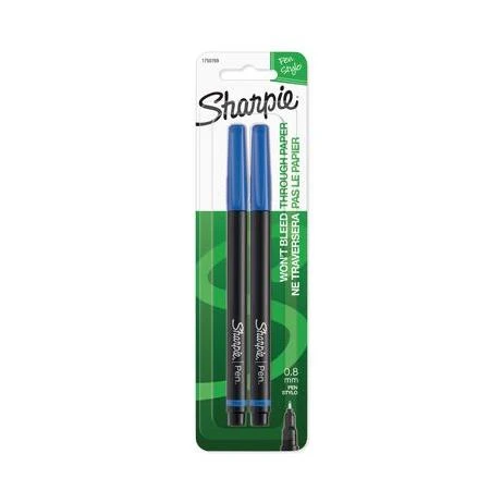 "Sanford Blue Sharpie Fine Point Writing Pens, 2/Pkg (1742660)"