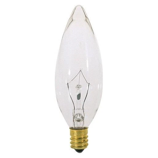 S3390 25w 120v B9.5 Clear E14 Intermediate Base Incandescent Light Bulb