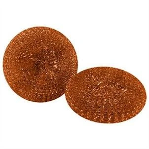 Mesh Scouring Pads, Copper Coated, 2-Pk.