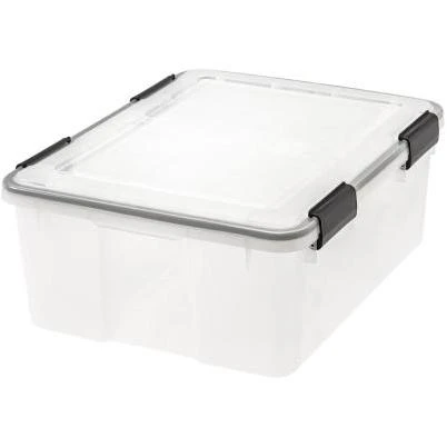 30 Qt. Weather Tight Storage Box in Clear