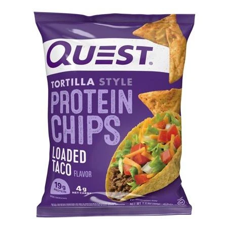 Quest Nutrition Tortilla Style Protein Chips, Loaded Taco, Low Carb, Gluten Free, Baked, 1.1 Ounce