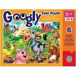 11712 Farm Animals Kids Googly Eyes Specialty Puzzle&#44; 48 Pieces