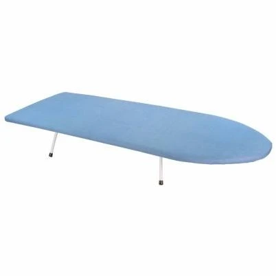 Table-Top Wood Ironing Board, Blue Cover, 11.8 x 32-In.