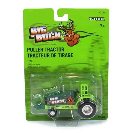 1/64 Big Buck Green and Yellow Die-Cast Pulling Tractor 47231