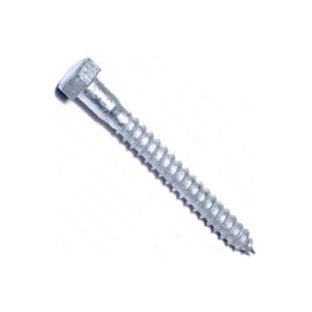 Midwest Fastener 05582 Lag Screw, 3/8 in Thread, 3-1/2 in OAL, 2 Grade, Steel, Galvanized, SAE Measuring
