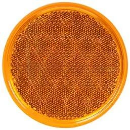 V475a Amber 3-3/16" Round Stick-on Reflector