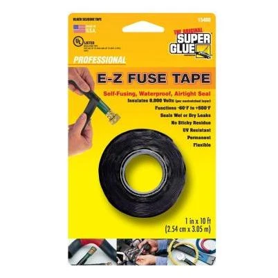 E-Z Fuse Silicone Tape, Black, 1-In. x 10-Ft.