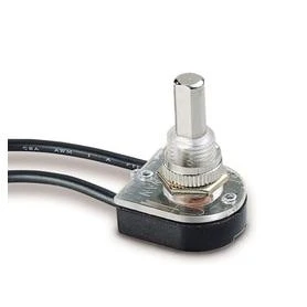 6A Nickel-Plated Single-Pole/Single-Throw Push Button Switch