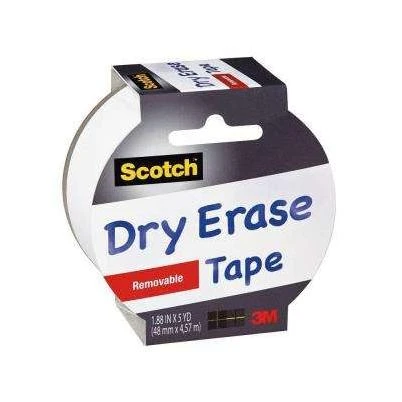Scotch 1.88 in. W x 5 ft. L Dry Erase Tape White