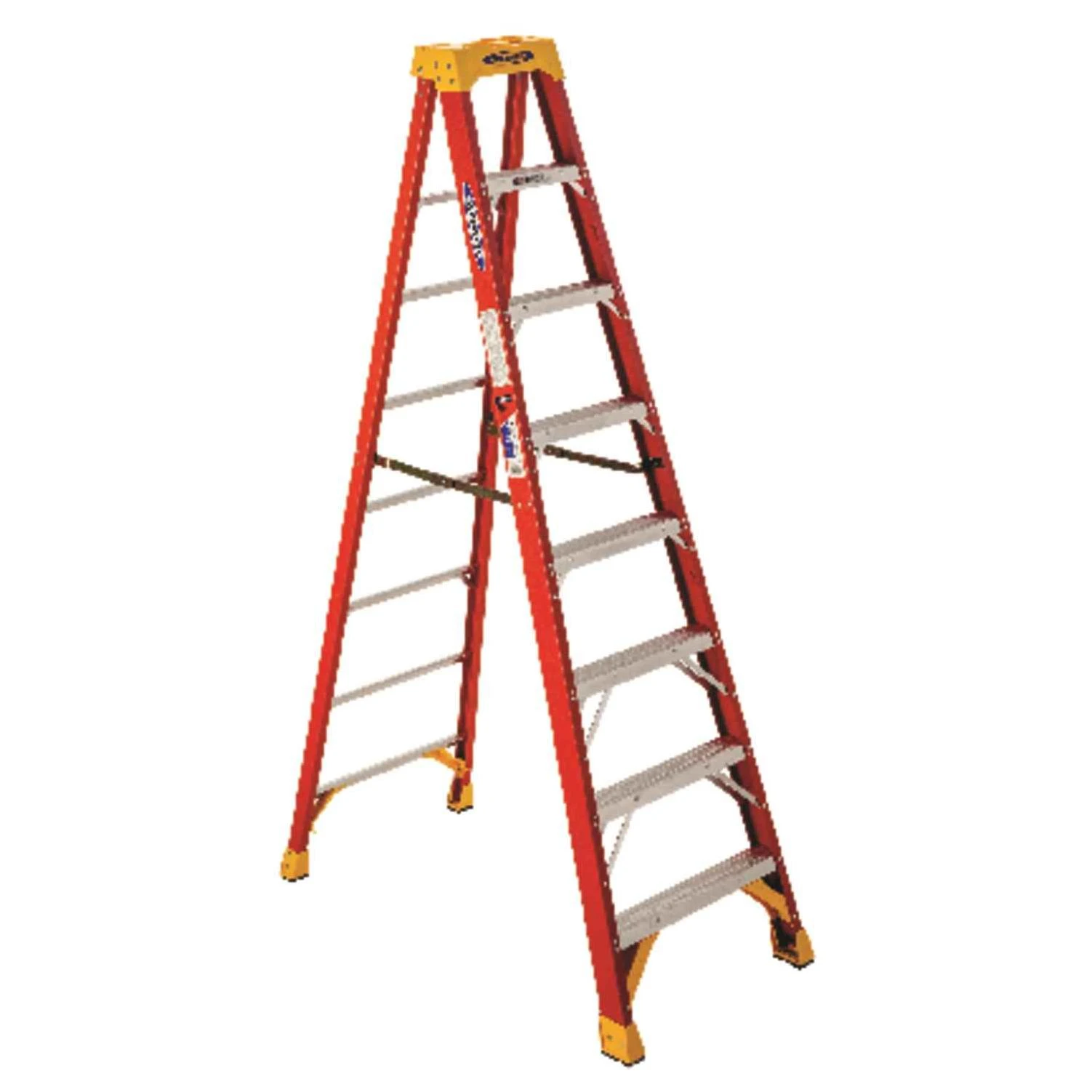 Werner 8 Ft. Fiberglass Step Ladder with 300 Lb. Load Capacity Type IA Ladder Rating