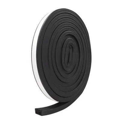 E/O 9/16 in. x 5/16 in. x 10 ft. Black EPDM Cellular Rubber Weather-Strip Tape Cushioned Ribbed