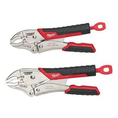 2-Pc. Curved Jaw Locking Pliers Set, Overmold Grips