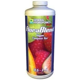 Flora Blend Vegan Compost Tea Fertilizer, 1 Quart, 0.5-1-1 Nutrient Ratio
