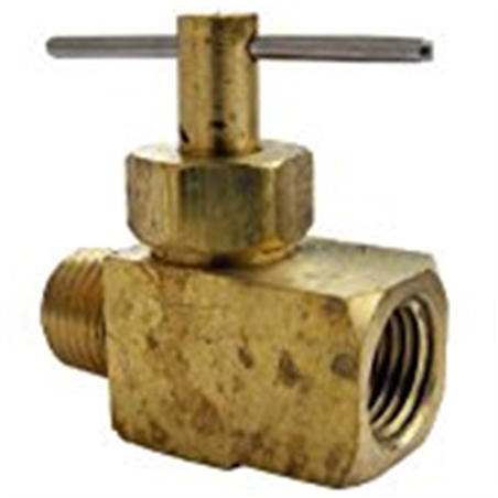 LASCO 17-1911 1/4-Inch Female Pipe Thread by 1/4-Inch Male Pipe Thread Straight Brass Needle Valve