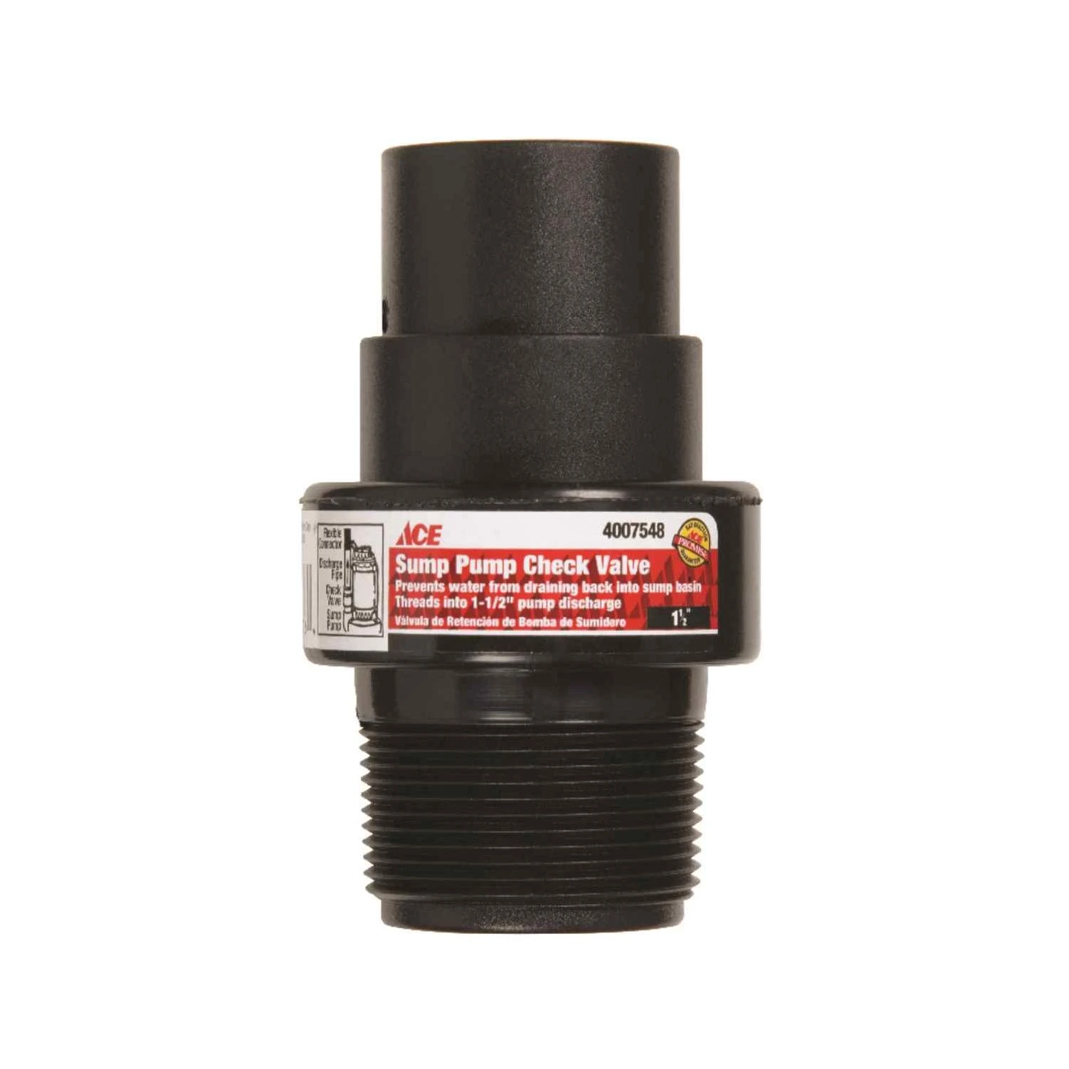 Ace MPT ABS Plastic Swing Sump Pump Check Valve