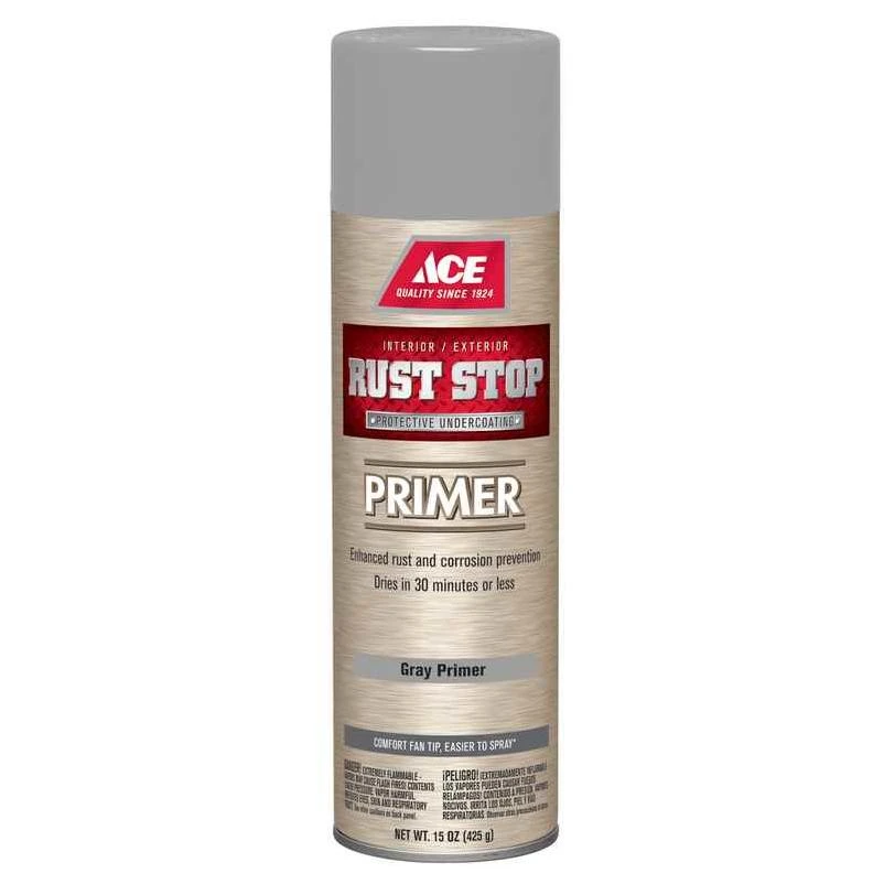 Ace Rust Stop Grey Primer For Metals 15 oz.