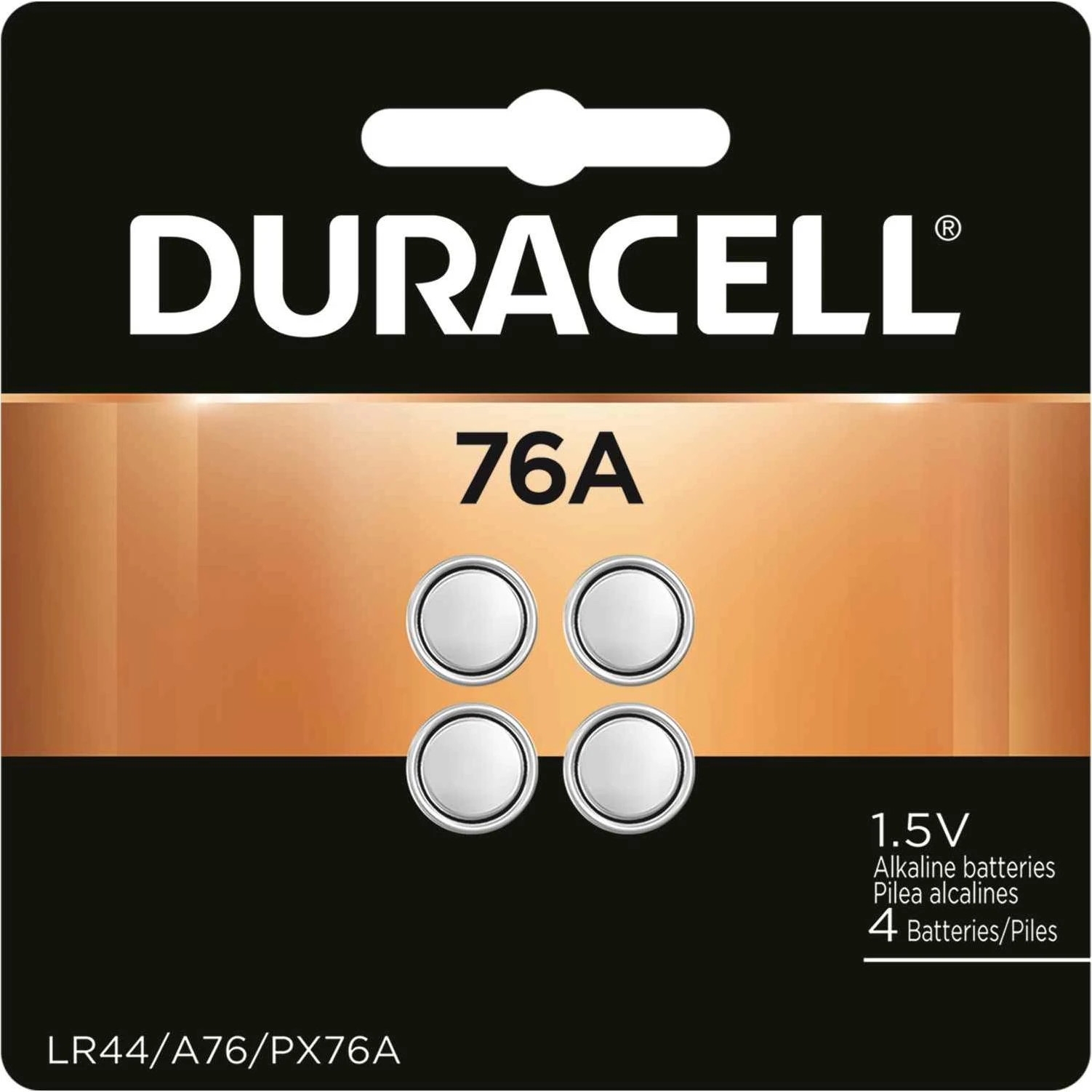 Duracell Alkaline 76A LR44 1.5 volt Medical Battery 4 pk