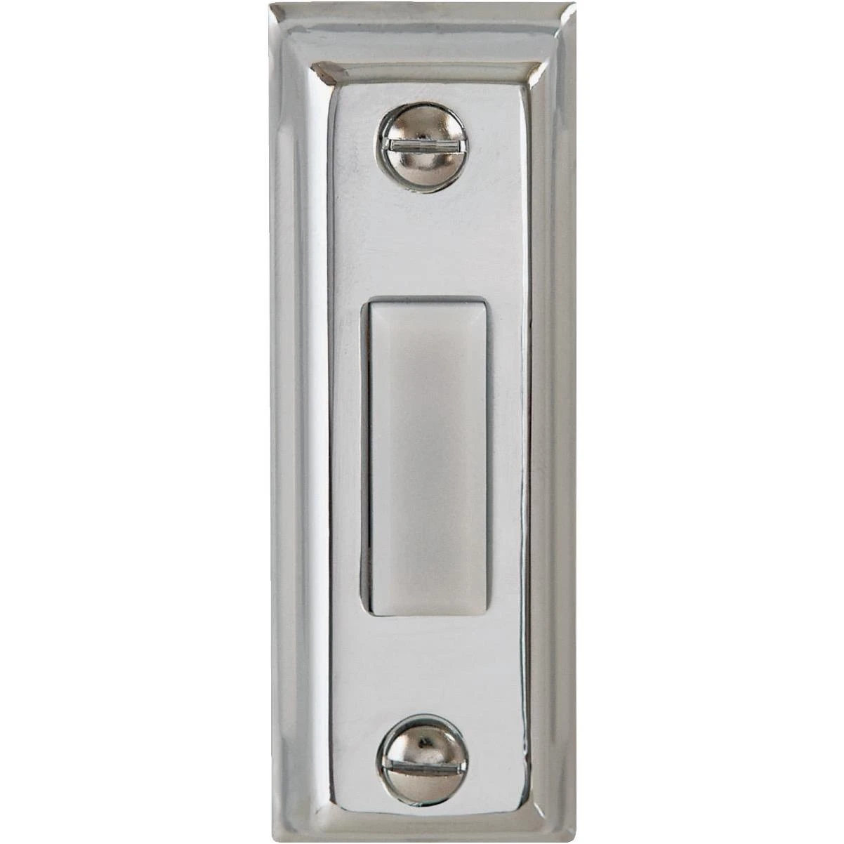 IQ America Wired Silver Rectangular Design Lighted Doorbell Push-Button