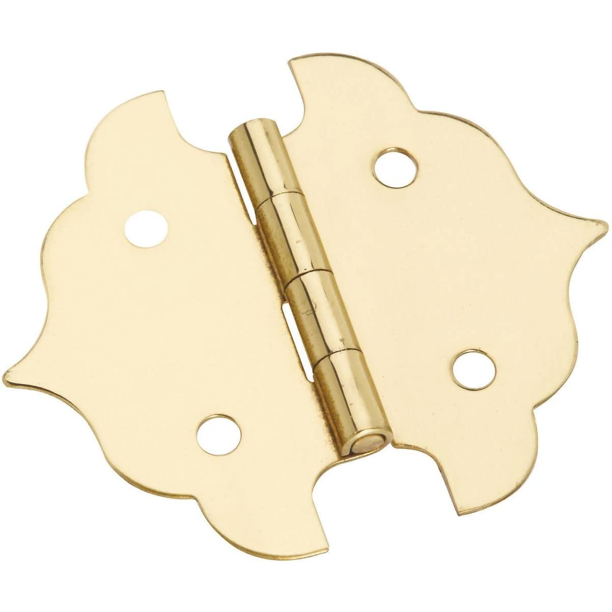 National 1-1/8 In. Antique Brass Decorative Hinge (2-Pack)