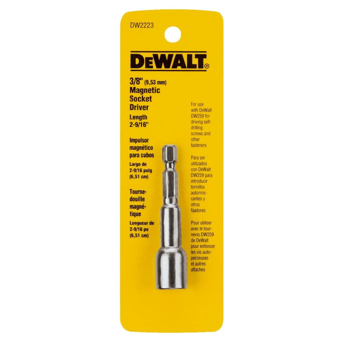 DeWalt DEWALT 3 8 In. x 2 9 16 In. Magnetic Nutdriver Bit Grass Valley