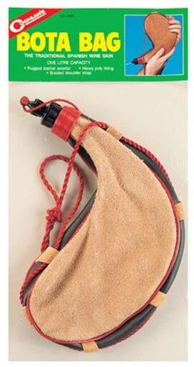 Bota Bag Wine Skin 1 Liter Leather Canteen For Camping And Hiking