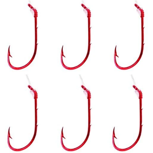 Eagle Claw Snelled Baitholder Hooks 6-Pack - 8
