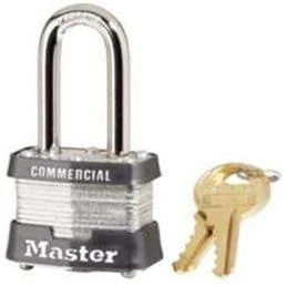 Master Lock 3LFKA 1-9/16 Inch Wide Laminated Steel Padlock with 1-1/2 Inch Tall