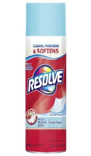 Resolve High Traffic Carpet Foam Cleaner, Crisp Linen & Citrus Scent, 22 Ounce