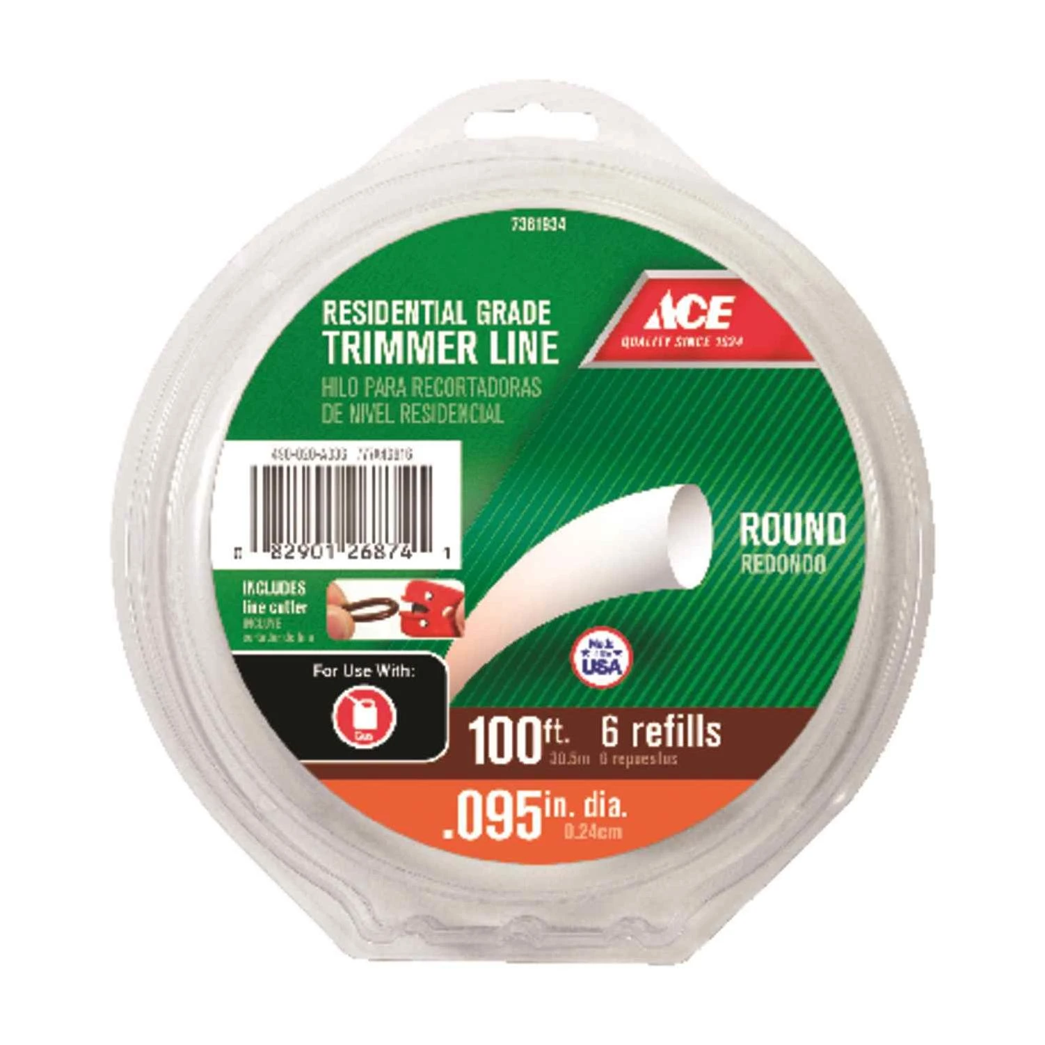 Ace Residential Grade 0.095 in. Dia. Trimmer Line