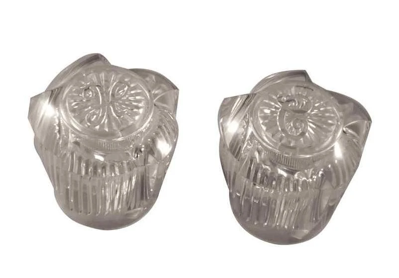 Ace Knob Acrylic Clear Hot and Cold Faucet Handles