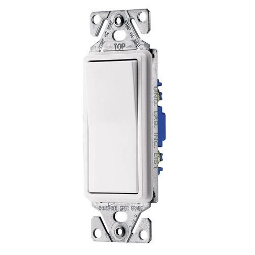 7503w-box 15-amp 3-way Decorator Rocker Switch - White