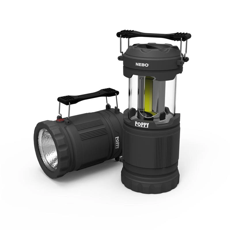 3005929 Poppy LED Pop Up Lantern & Spotlight, Gray - 300 Lumen