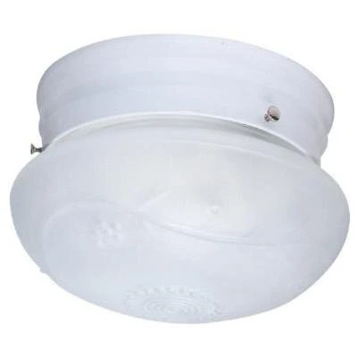 Hall6/wh 6-inch White Mushroom Ceiling Fixture With Energy Saving Bulb