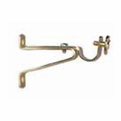 Cafe Rod Bracket, Brass, 9/16-inch, One Pair, Model Knl842/3