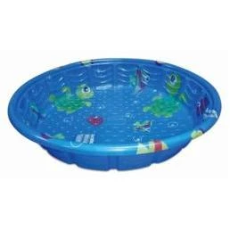 234486 59 in. Round Plastic Wading Pool, Blue