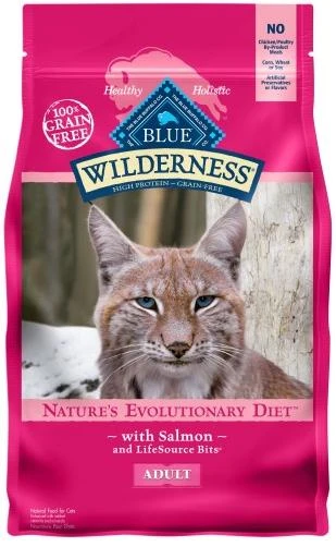 Wilderness Salmon Recipe Dry Cat Food, 5 Lb. Bag For All Breeds