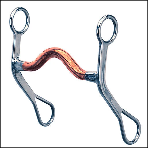WEAVER LEATHER ALL PURPOSE HORSE BIT 5 INCH MEDIUM PORT COPPER MOUTH
