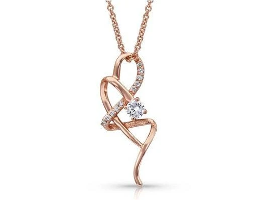 Women's Abstract Necklace Model Nc4188rg - Elegant Design