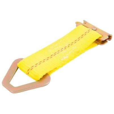 E-Track Tie Off Strap With Stamped D-Ring, 7 In.