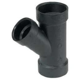 102302LBC Pipe Wye, 2 in, Hub, ABS, Black