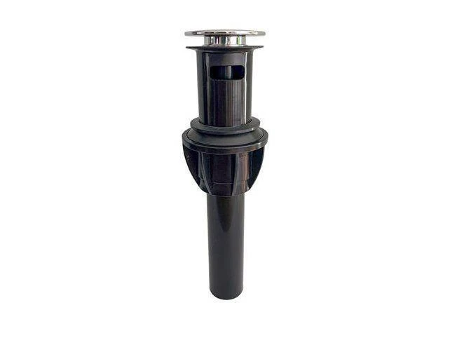Keeney K820-72 1-1/4-in Plastic Push Button Sink Bathroom Drain with Overflow  Polished Chrome