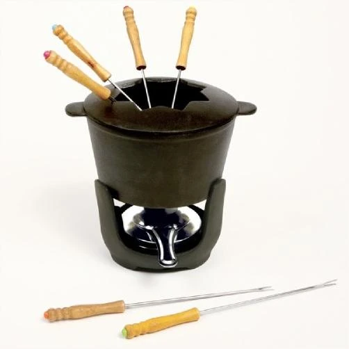 Cast Iron 10 Piece Fondue Set Model 509 For Delicious Entertaining